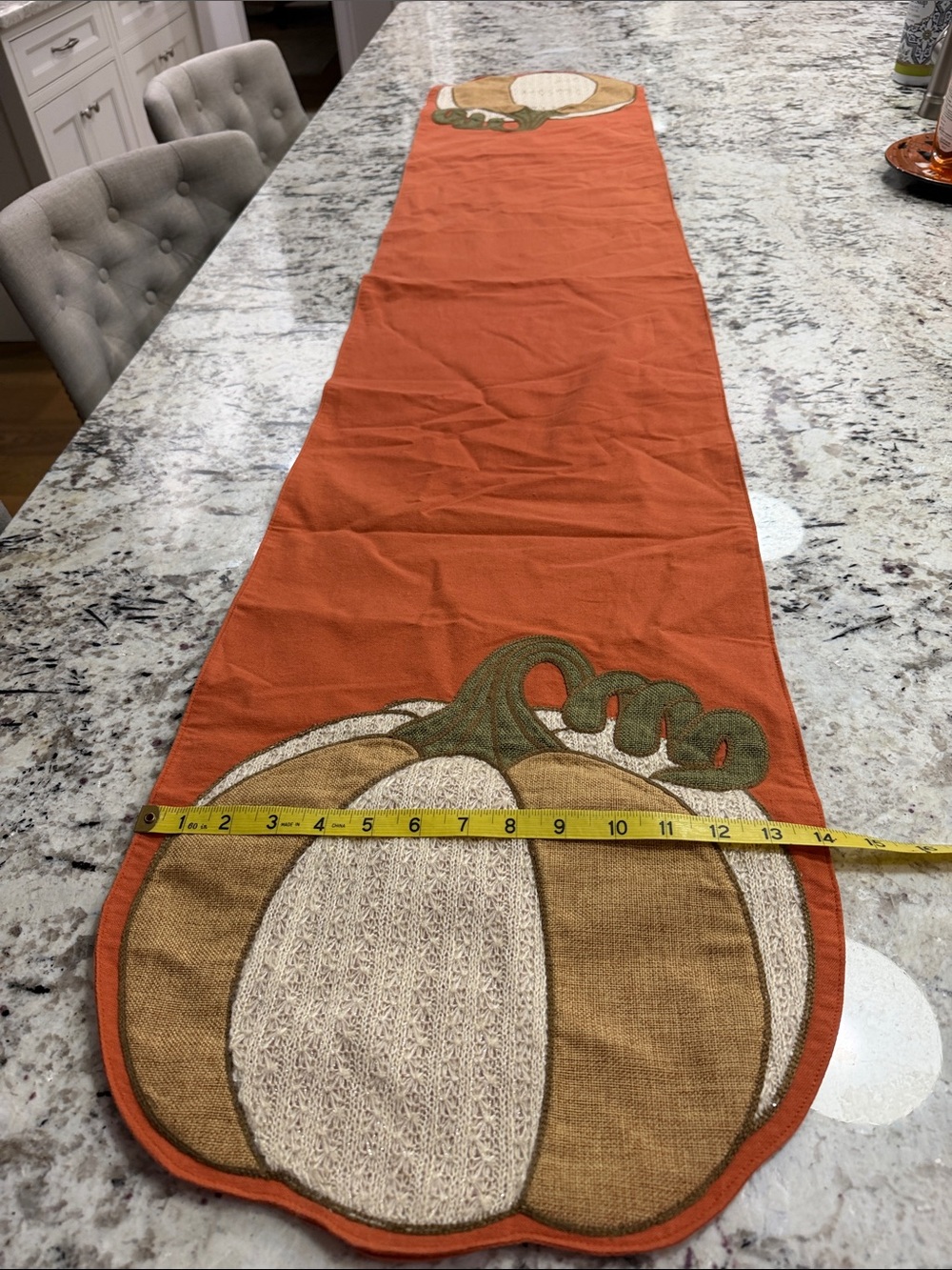 Autumn Pumpkin Table Runner in Orange